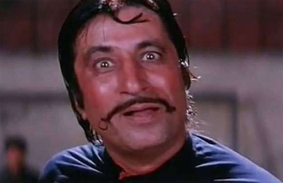 shakti Kapoor in Andaz Apna Apna as villian