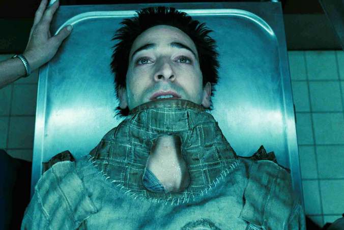 Jack Starks (Adrien Brody) in The Jacket Mind bending film Time Travel