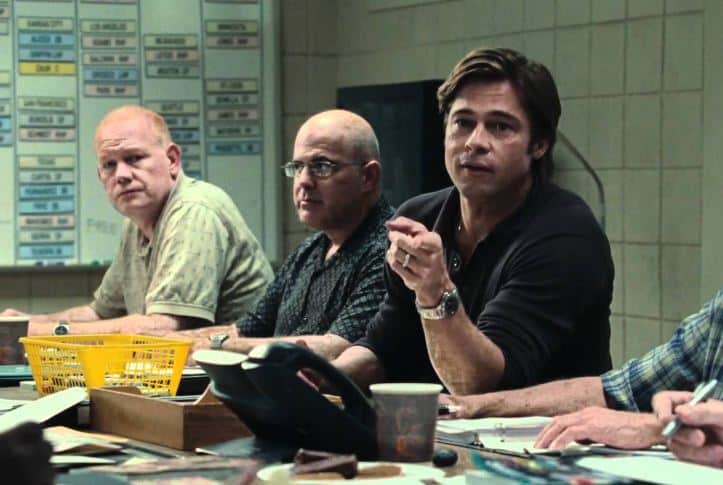 Moneyball starring brad pitt about business