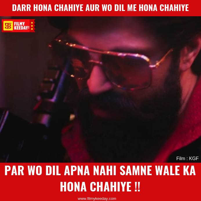 Darr Hona Chahiye dialogue KGF