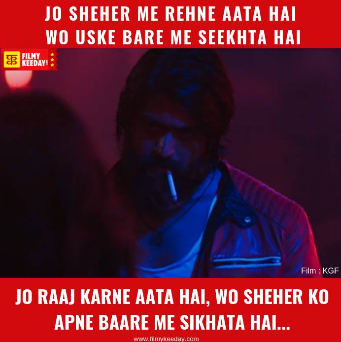 Jo Sheher me rehne aate hain KGF Yash dialogues