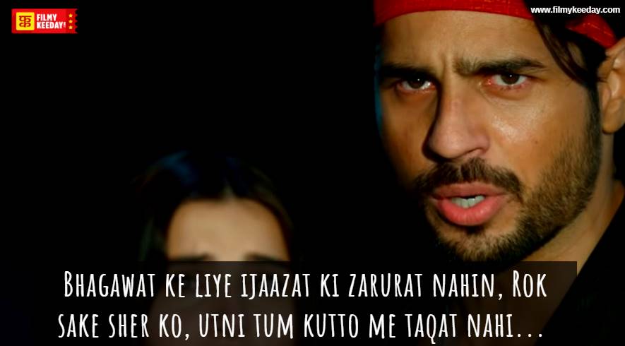 Marjaavaan dialogues sidharth malhotra