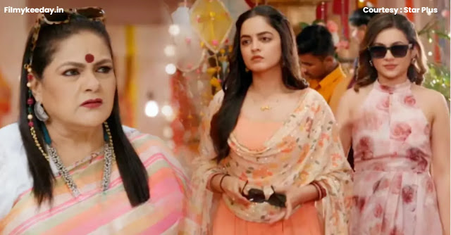 Udne Ki Aasha latest episode showing Sayali confronting Mandira at temple